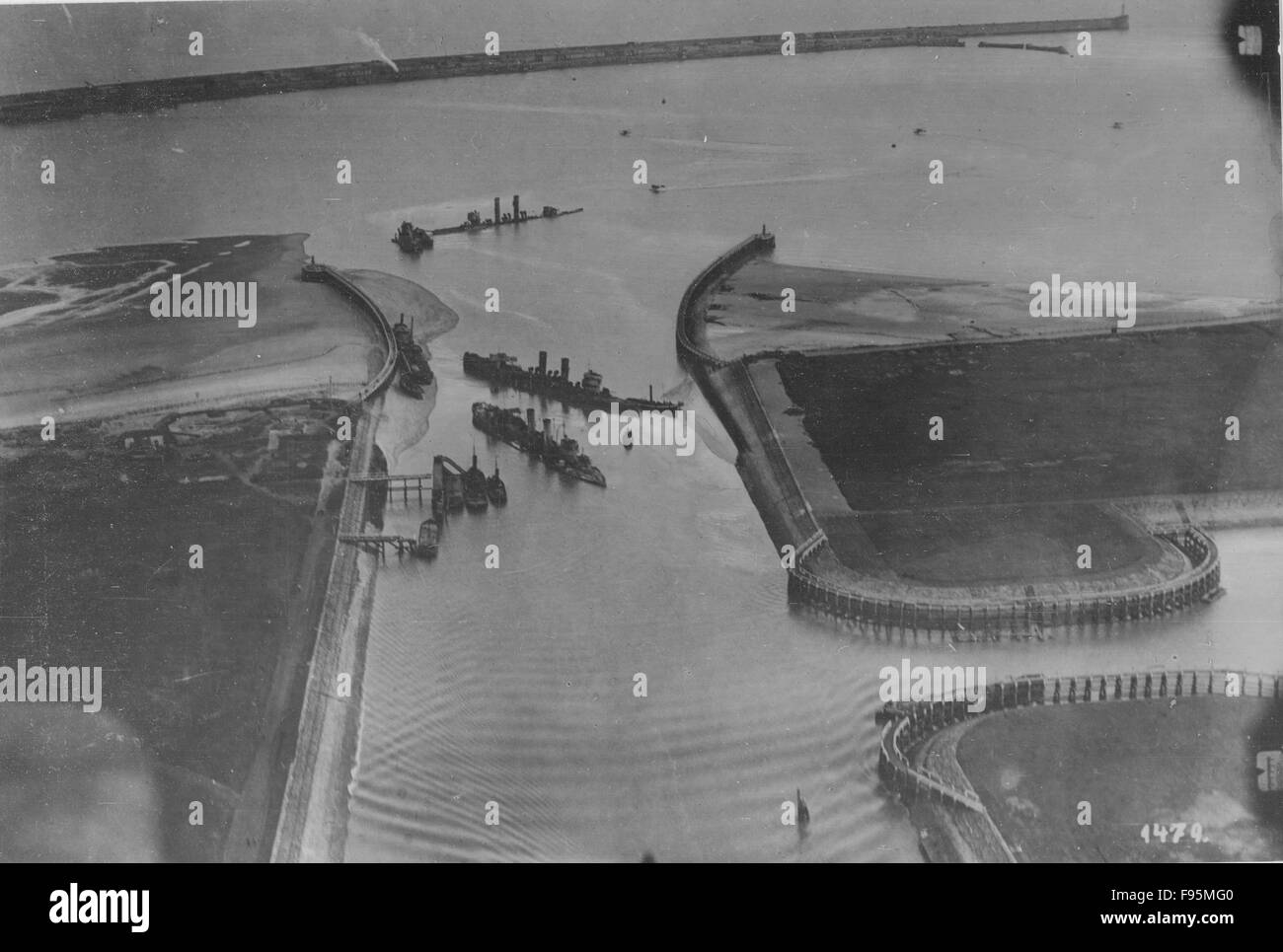 Marina britannica. Battaglia di Zeebrugge. Foto Stock