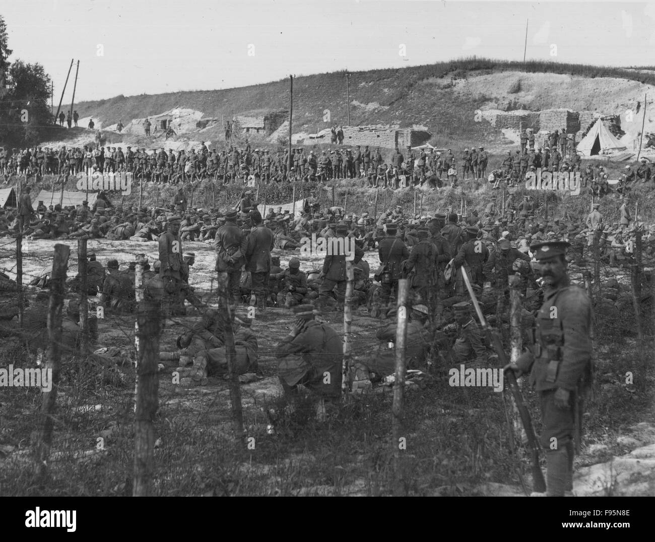 British anteriore. Dietro le linee, POW. Foto Stock