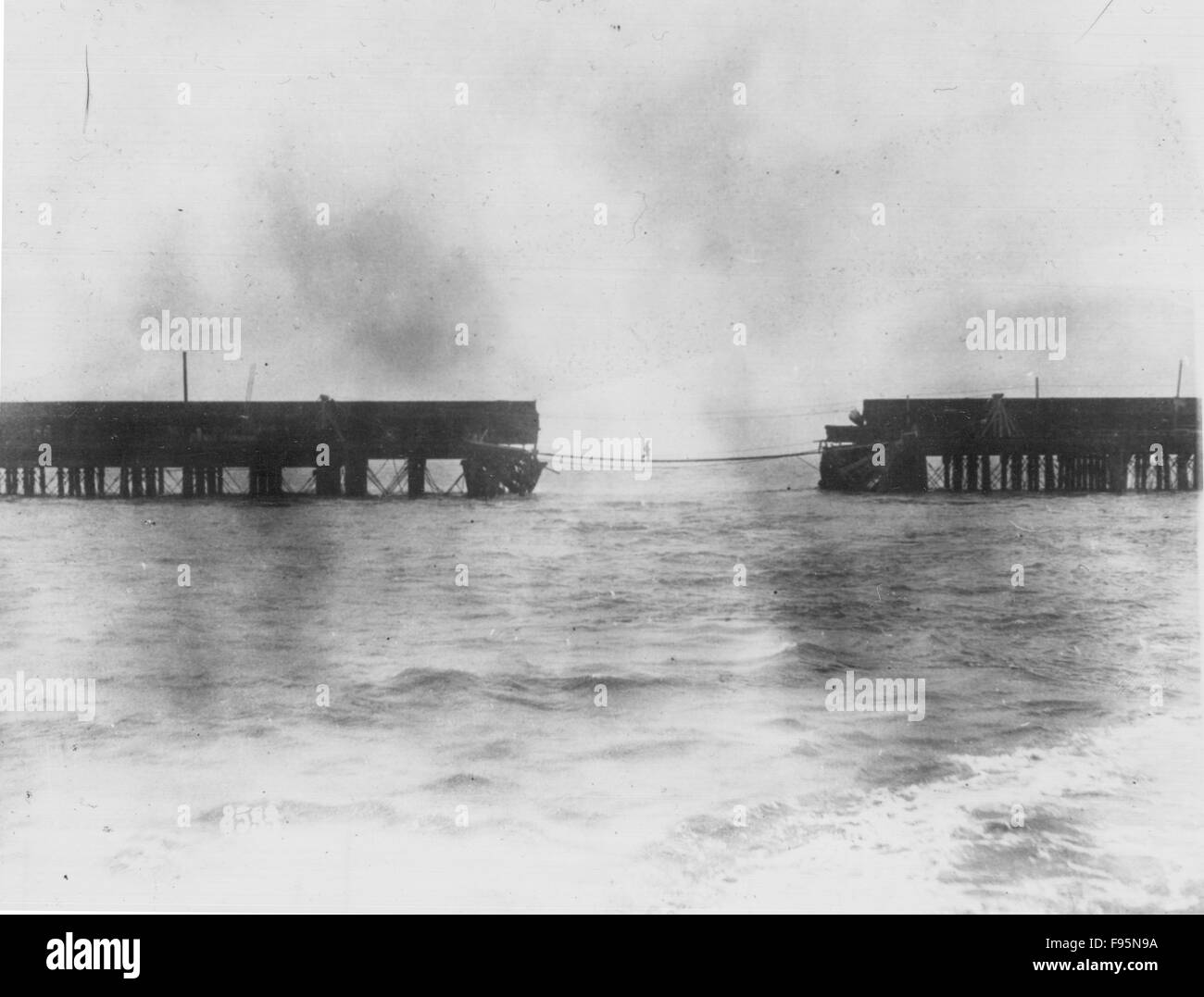 Marina britannica. Battaglia di Zeebrugge. Foto Stock