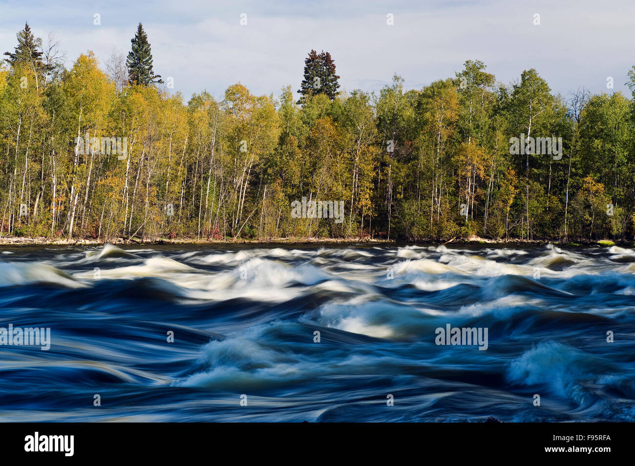 Otter Rapids lungo il fiume Churchill, Northern Saskatchewan, Canada Foto Stock