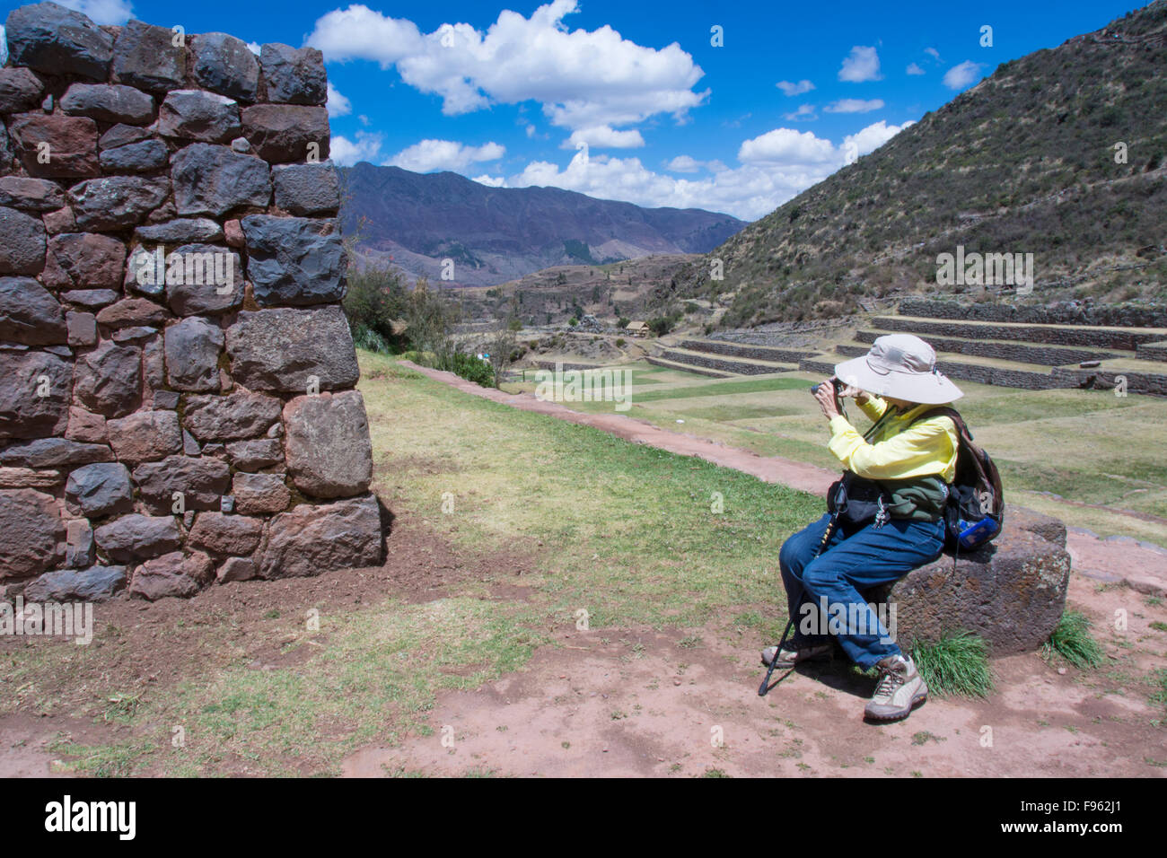 Tipón, situato a est di Cusco, sono rovine Inca, Perù Foto Stock