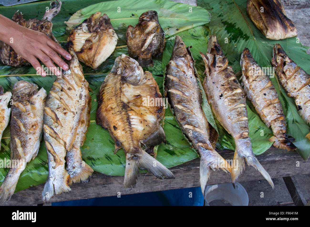 Scene di mercato, Iquitos, la città più grande nella foresta pluviale peruviana e la fifthlargest città del Perù Foto Stock
