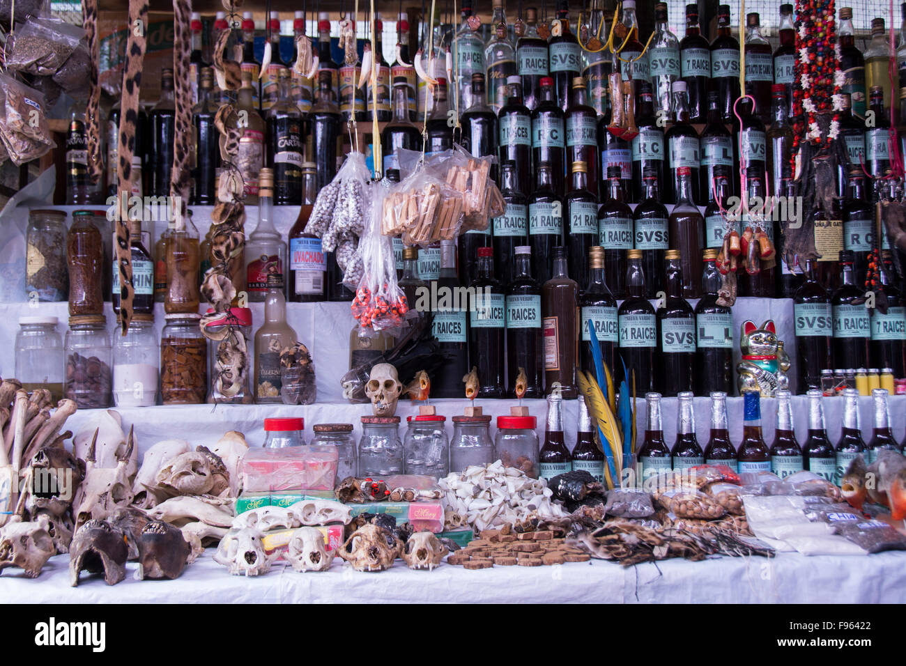 Scene di mercato, Iquitos, la città più grande nella foresta pluviale peruviana e la fifthlargest città del Perù Foto Stock
