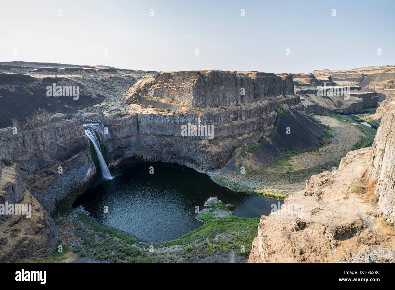 Cascate e canyon in Palouse Falls parco dello stato di Washington, U.S.A. Foto Stock