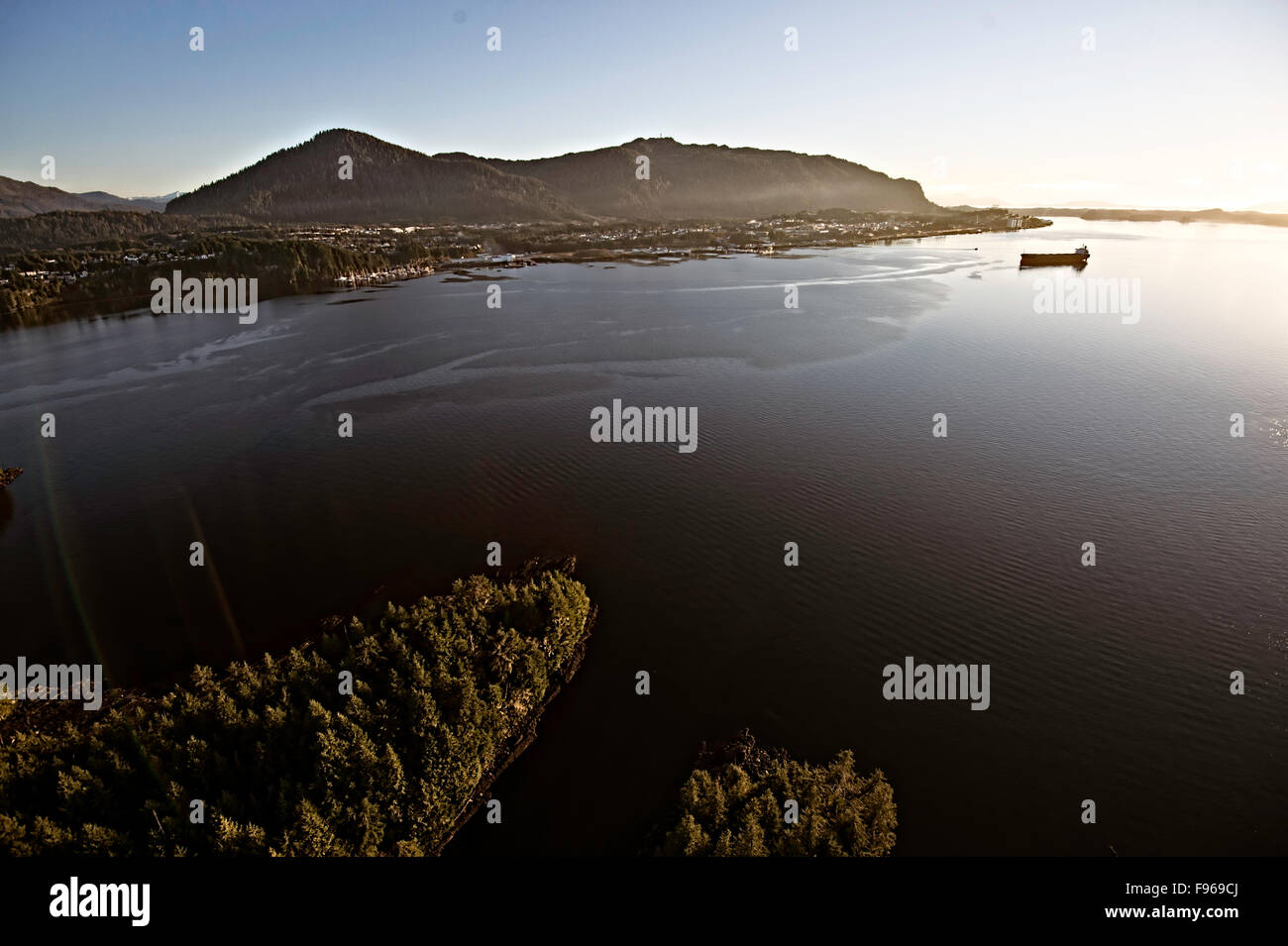 Vista aerea di Prince Rupert, British Columbia, Canada Foto Stock