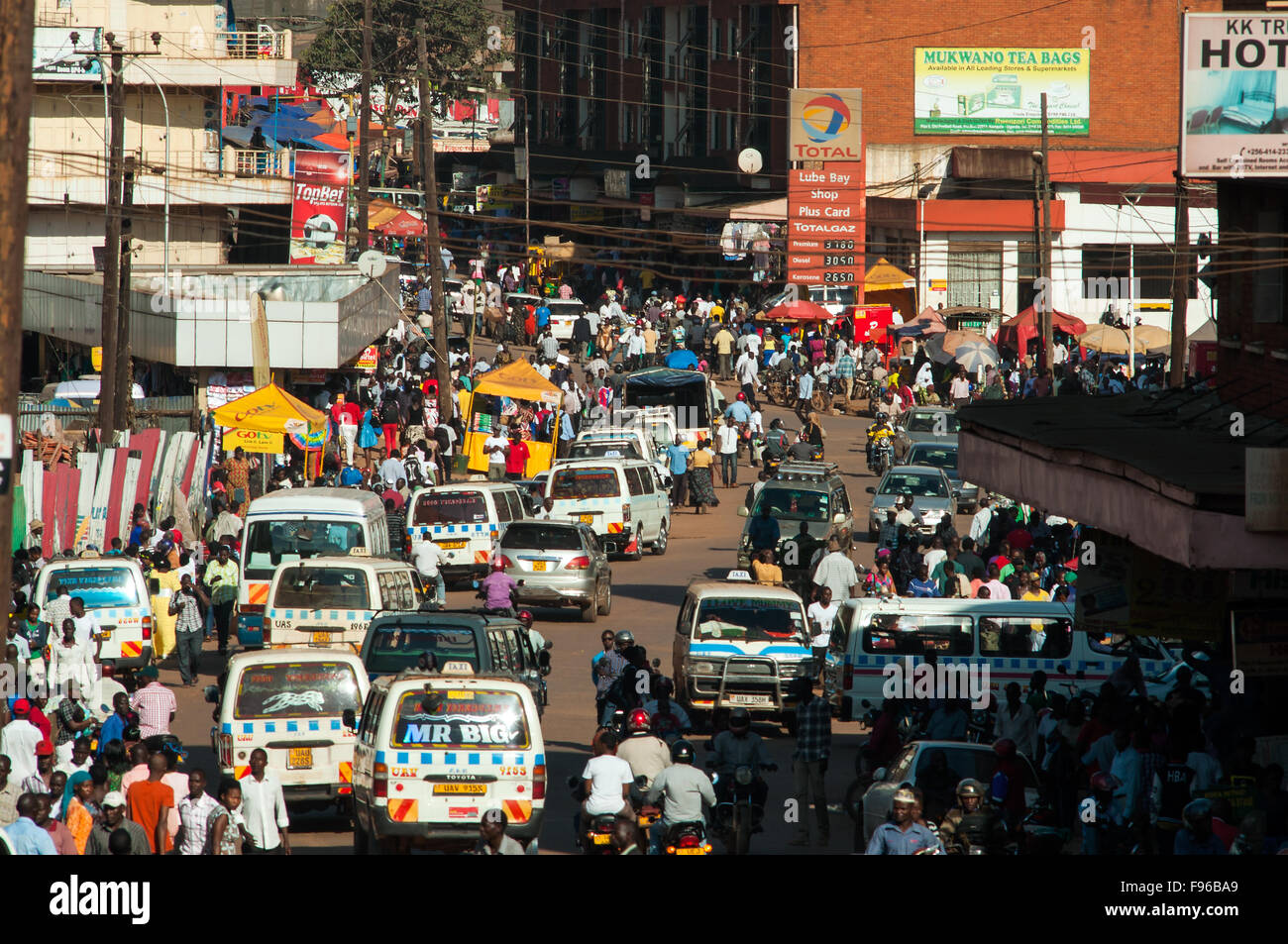 Hoima strada scena, CBD, Kampala, Uganda Foto Stock