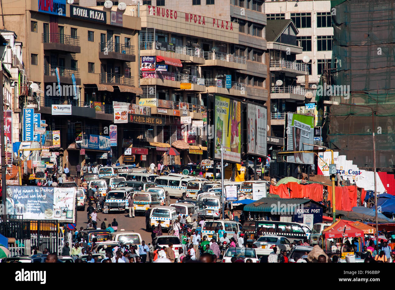 Hoima strada scena, CBD, Kampala, Uganda Foto Stock