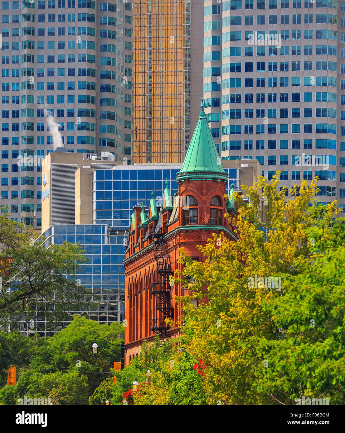 Edificio Gooderham (Flatiron Building) nel centro cittadino di Toronto, Ontario, Canada. Foto Stock