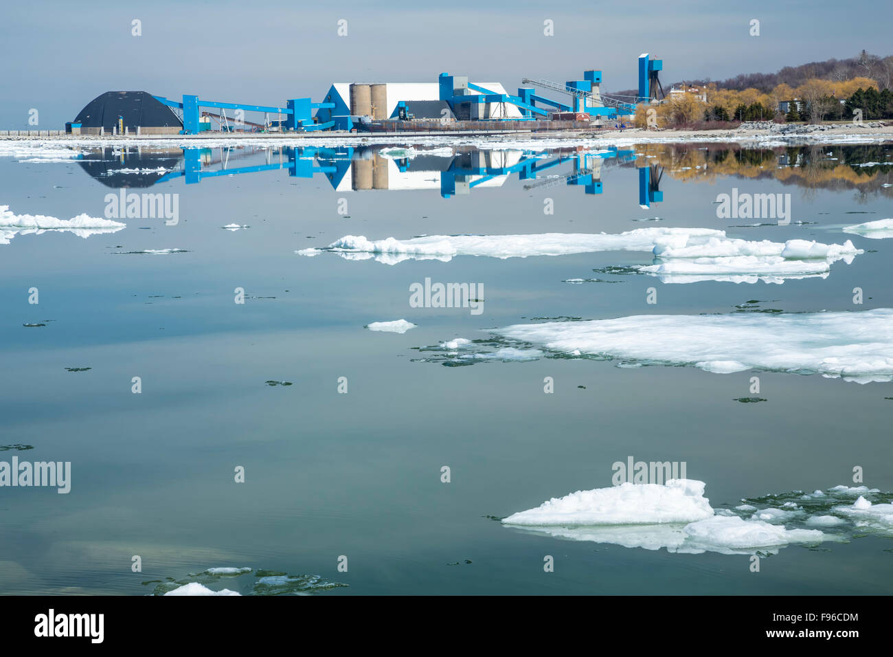 Impianto di sale sul Lago Huron, Goderich, Ontario, Canada Foto Stock Impianto di sale sul Lago Huron, Goderich, Ontario, Canada Foto Stock