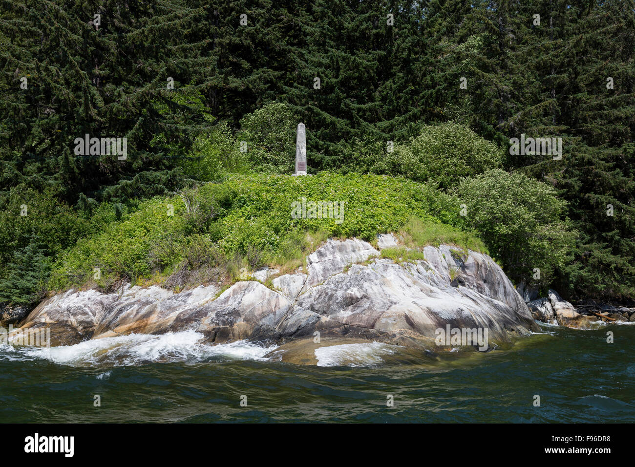 La British Columbia, Canada centrale costa BC, Alexander Mackenzie rock, Foto Stock