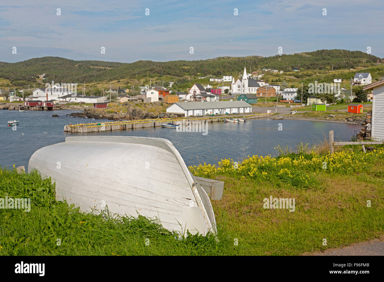 La barca di legno, Winterton, Terranova, Canada Foto Stock