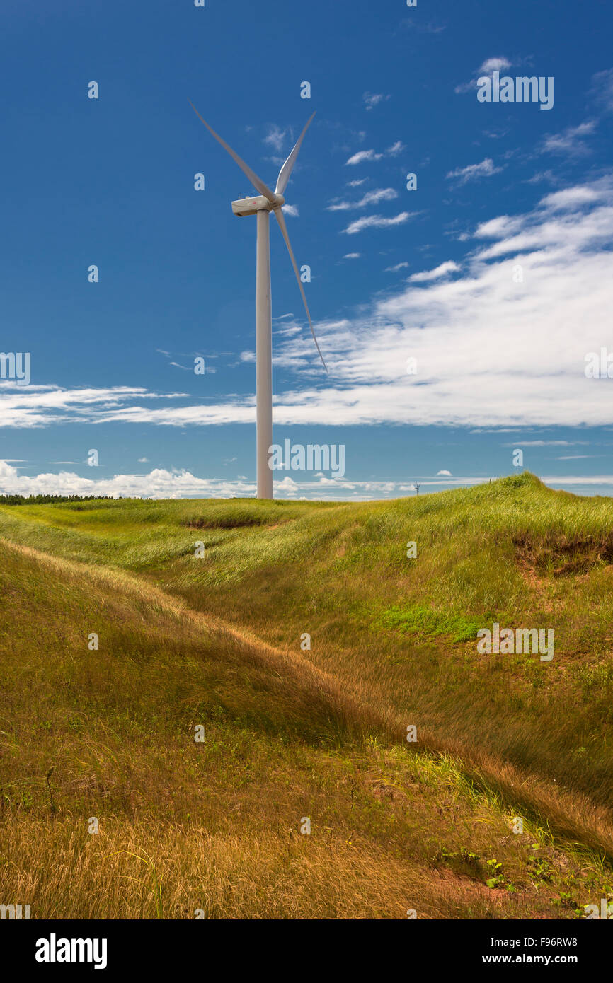 Le turbine eoliche, vento sito test, Norvegia, Prince Edward Island, Canada Foto Stock