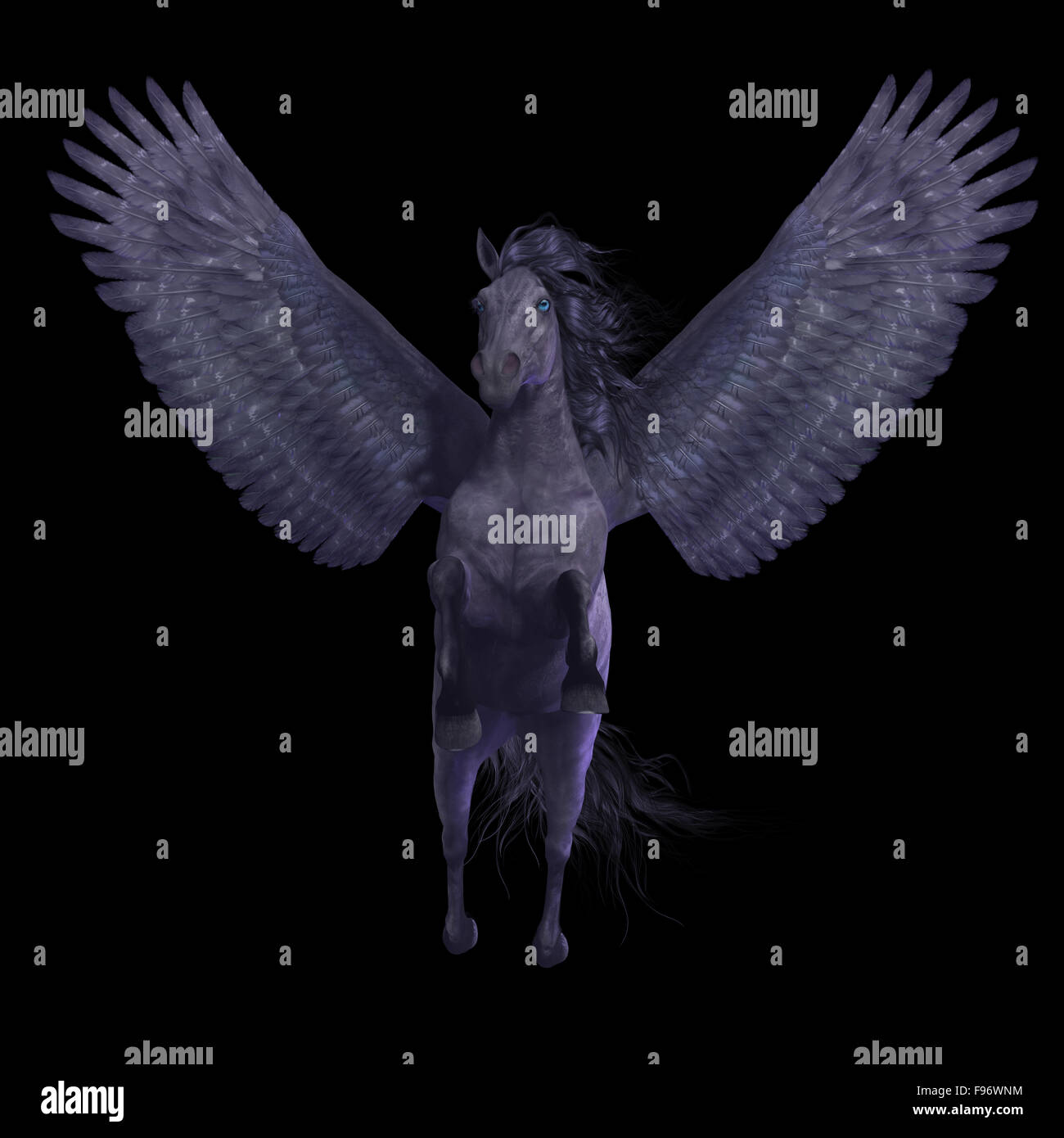 Pegasus è un divino mitica creatura che ha la forma di un stallone alato cavallo. Foto Stock