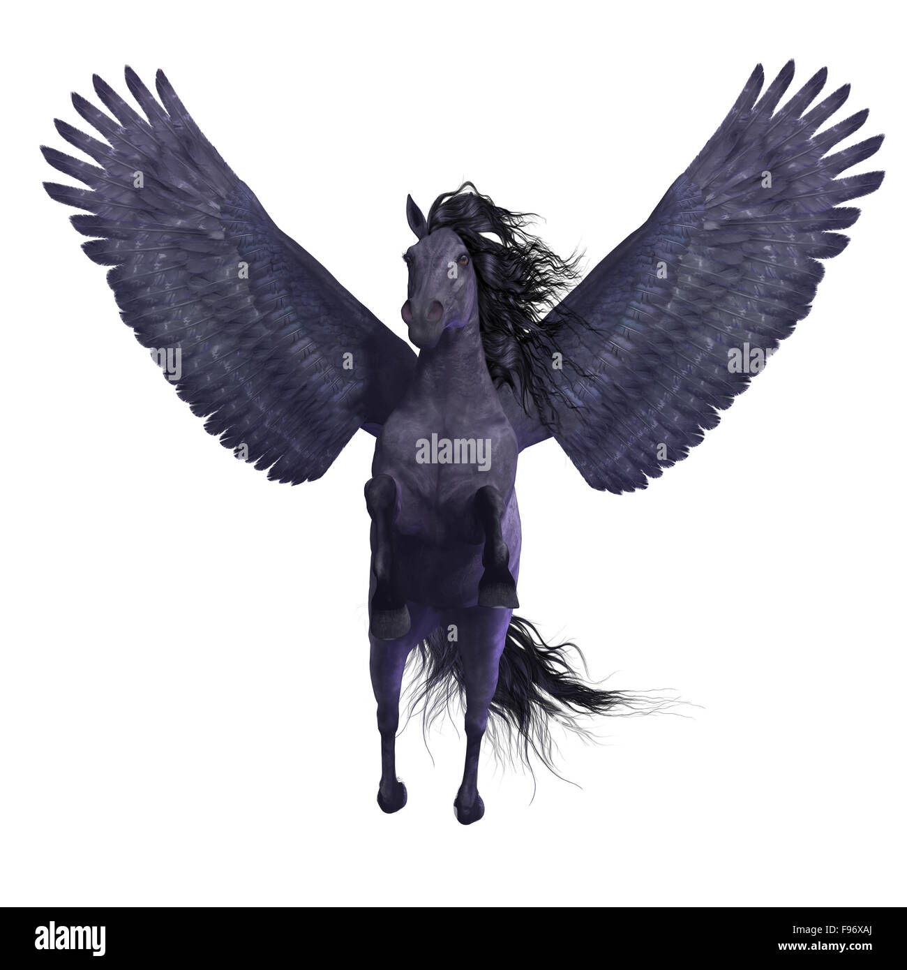 Pegasus è un divino mitica creatura che ha la forma di un stallone alato cavallo. Foto Stock