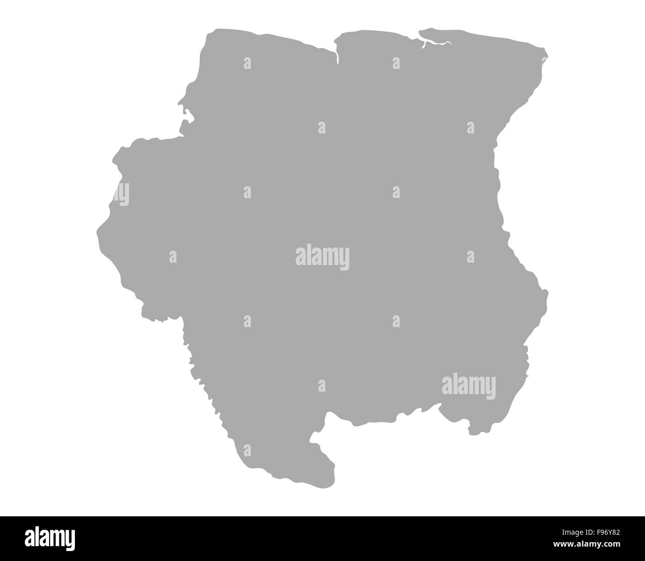 Mappa di Suriname Foto Stock