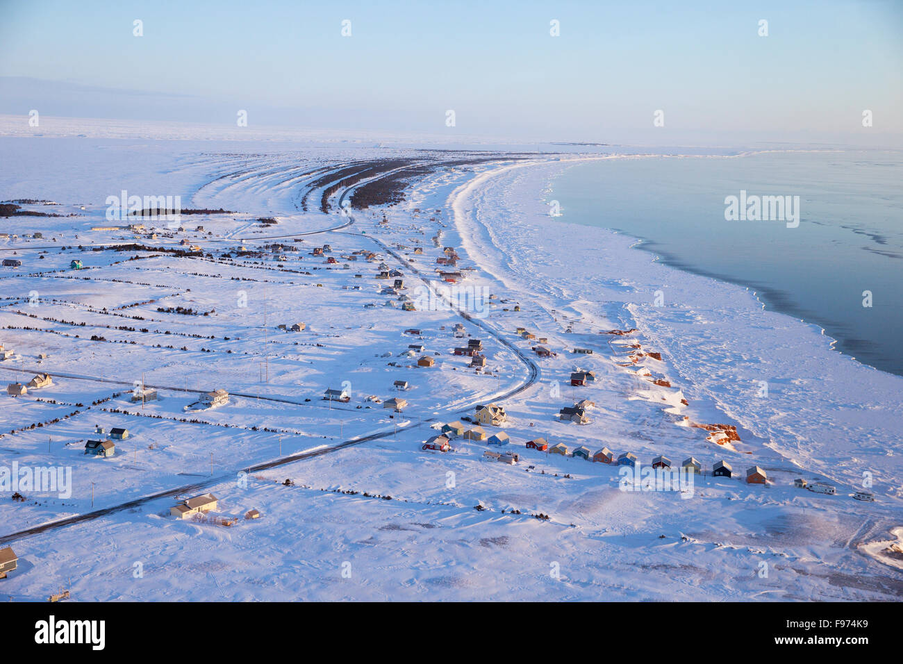 Vista aerea, Îles de la Madeleine (Maddalena isole), Quebec, Canada. Foto Stock