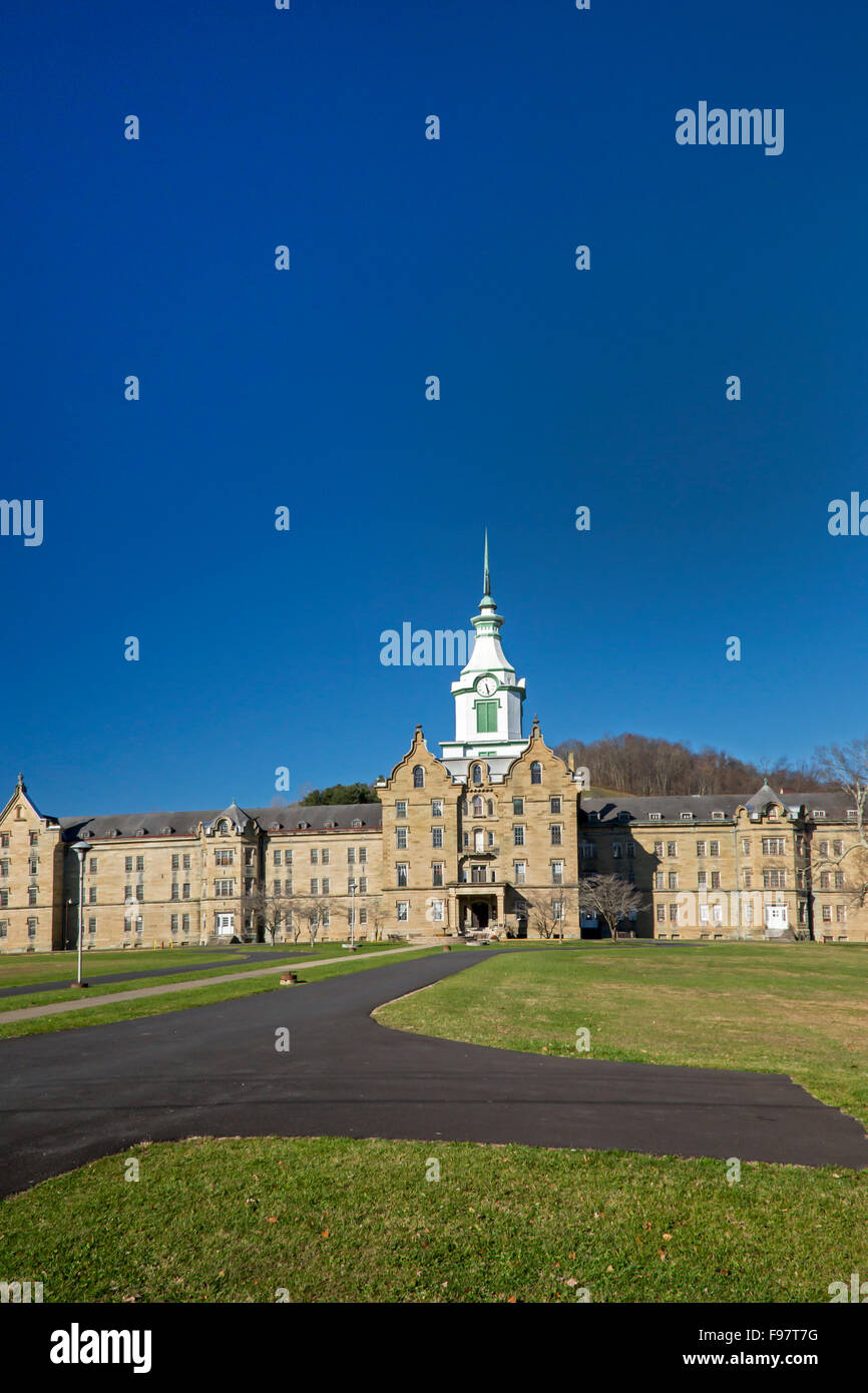 Weston, West Virginia - La Trans-Allegheny manicomio, più tardi conosciuto come il Weston ospedale di Stato. Foto Stock