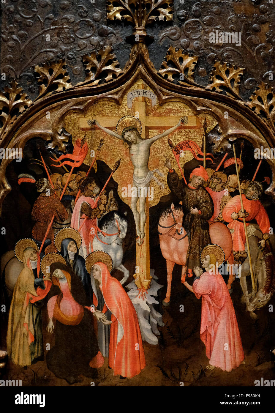 La crocifissione - Jaime Cirera, circa 1435 Foto Stock