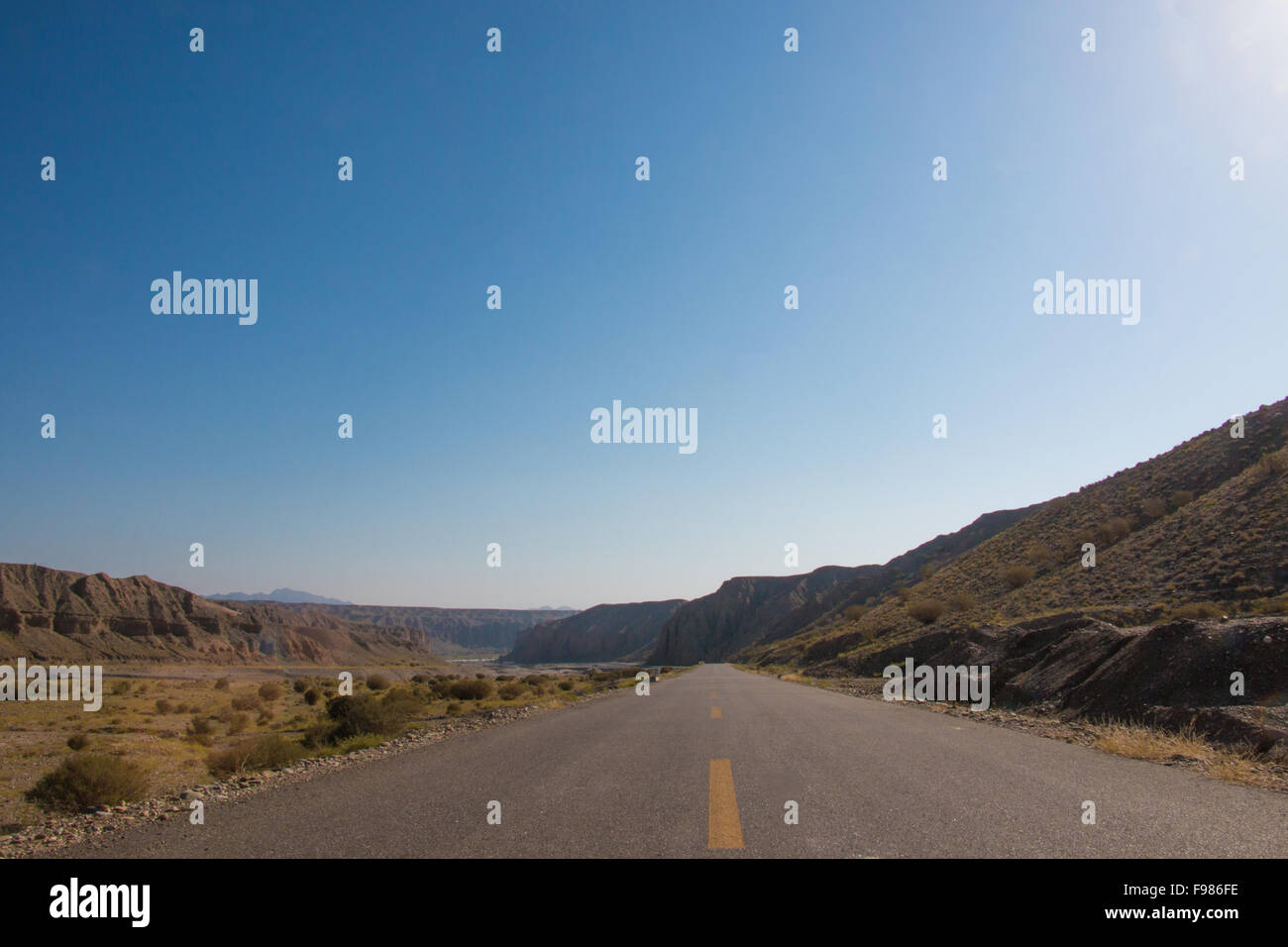 strada verso il nulla Foto Stock