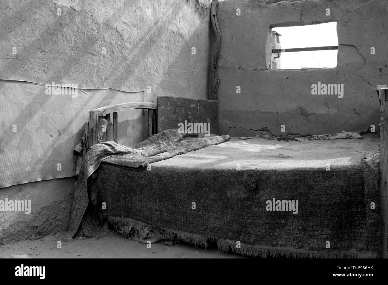 Il vecchio letto in città vecchia sul tetto a kashgar Foto Stock