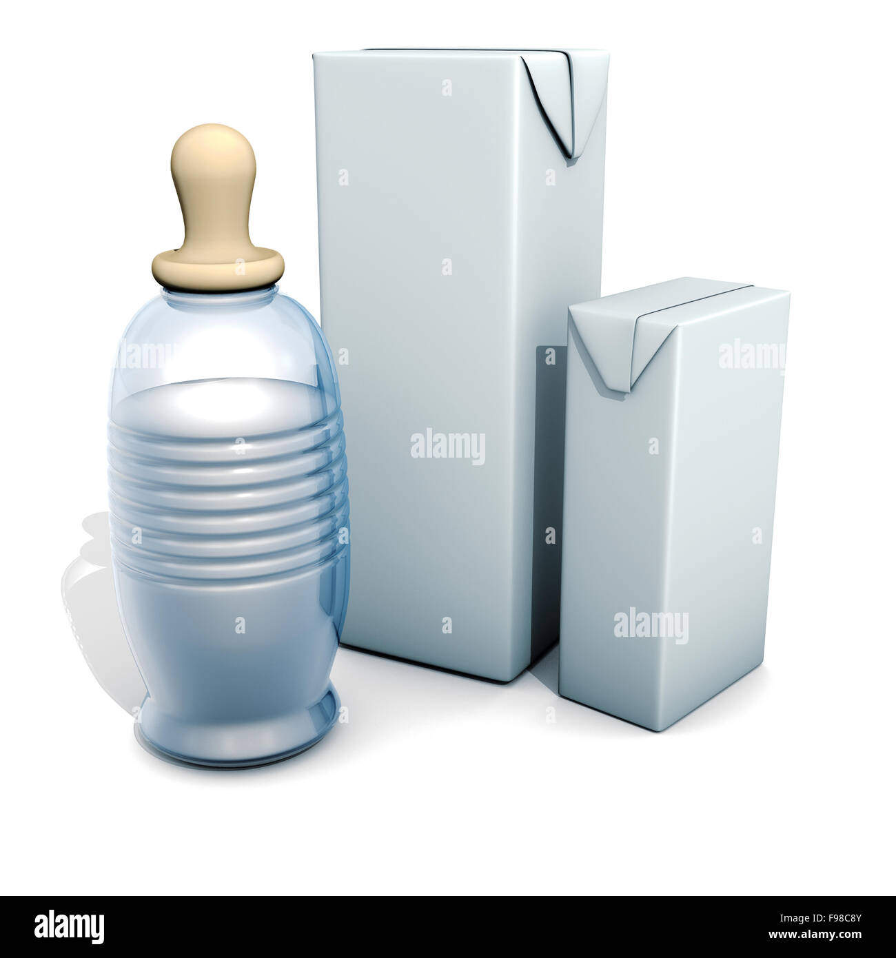 Biberon e brik Foto Stock