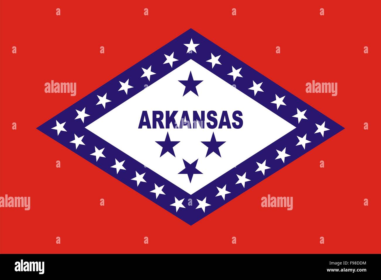 Bandiera dell'Arkansas Foto Stock