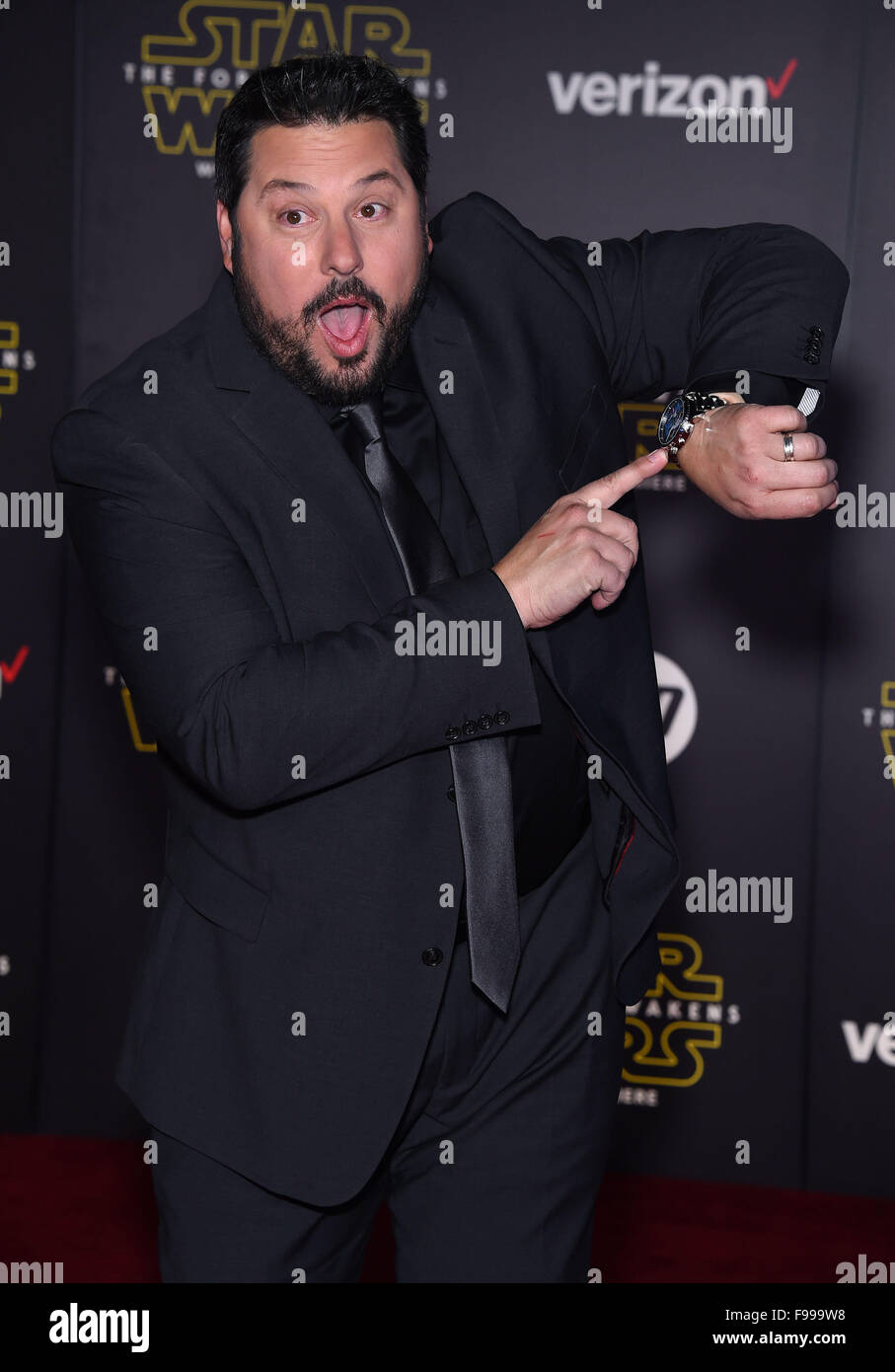 Hollywood, California, USA. Xiv Dic, 2015. Greg Grunberg arriva per il 'Star Wars: La forza risveglia'' in prima mondiale al teatro Dolby. Credito: Lisa O'Connor/ZUMA filo/Alamy Live News Foto Stock