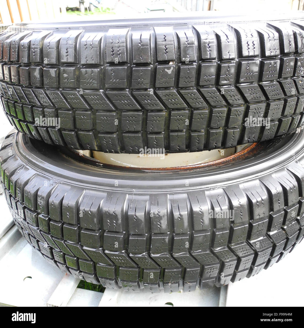 Land Rover 4WDR 4 ruote motrici pneumatici pneumatici Foto Stock