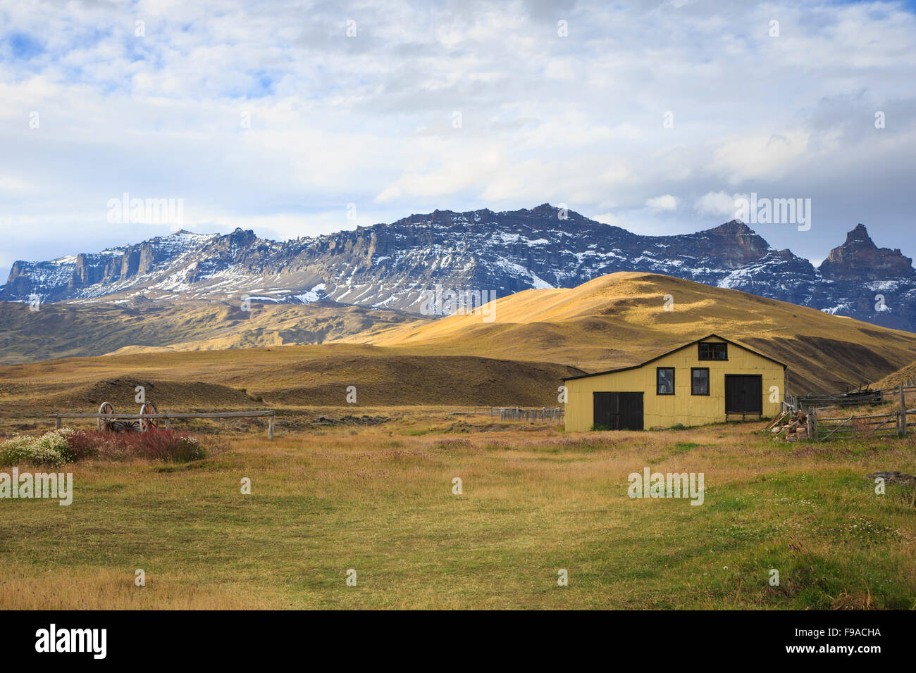 Passo di taglio, Las Cumbres, Sierra Baguales, Patagonia, Cile. Foto Stock