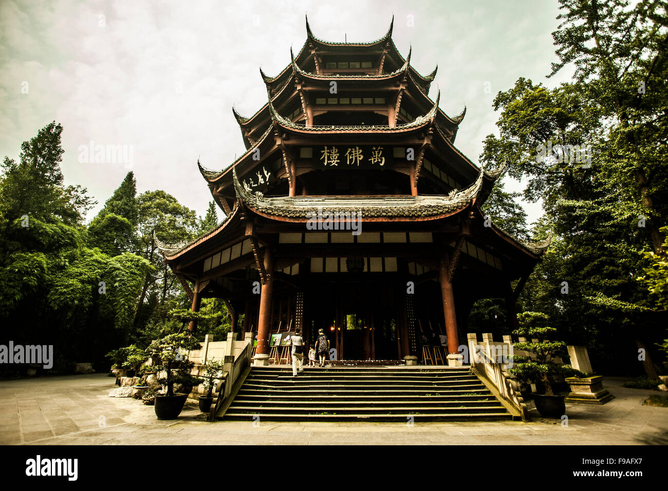 Pagoda in una zona boschiva Foto Stock