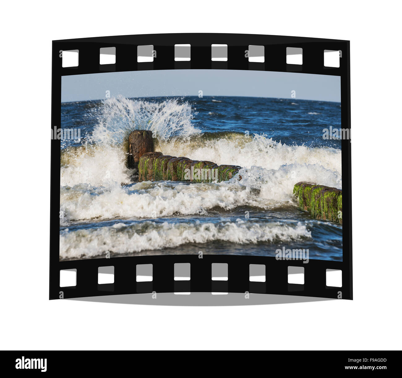 Pennelli sulla spiaggia del Mar Baltico nei pressi di Bansin, isola di Usedom, Meclemburgo-Pomerania Occidentale, Germania, Europa Foto Stock
