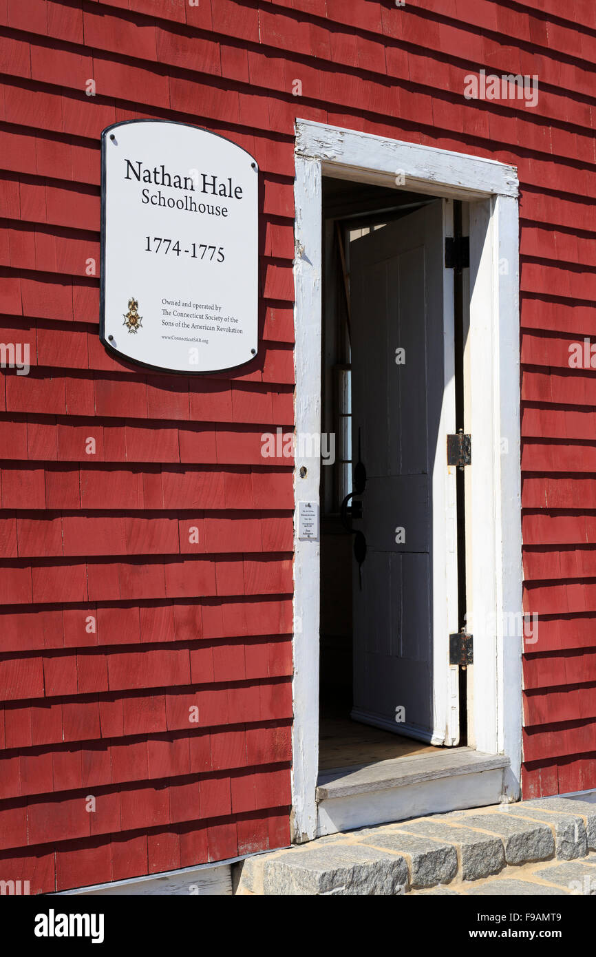 Nathan Hale Schoolhouse, New London, Connecticut, Stati Uniti d'America Foto Stock