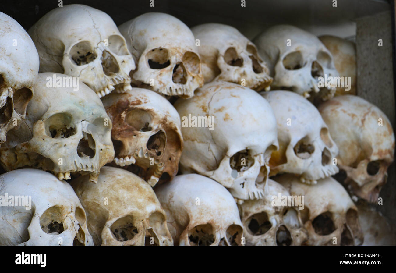 Teschi, Phnom Phenh Foto Stock