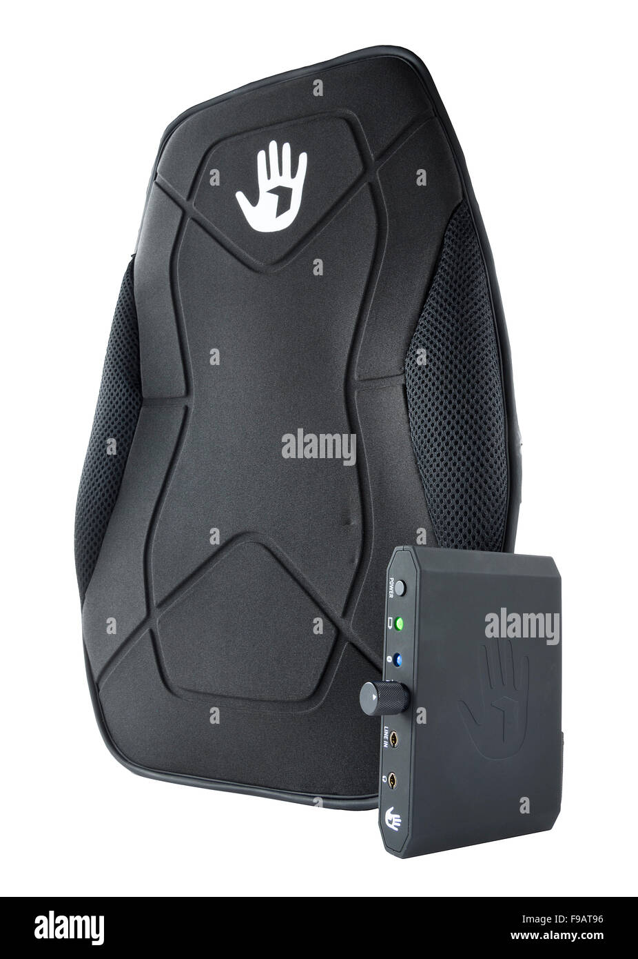 Subpac S2 tattile sistema audio. Le basse frequenze sono trasferiti al vostro corpo per sentirsi davvero la musica e non danneggiare le vostre orecchie. Foto Stock