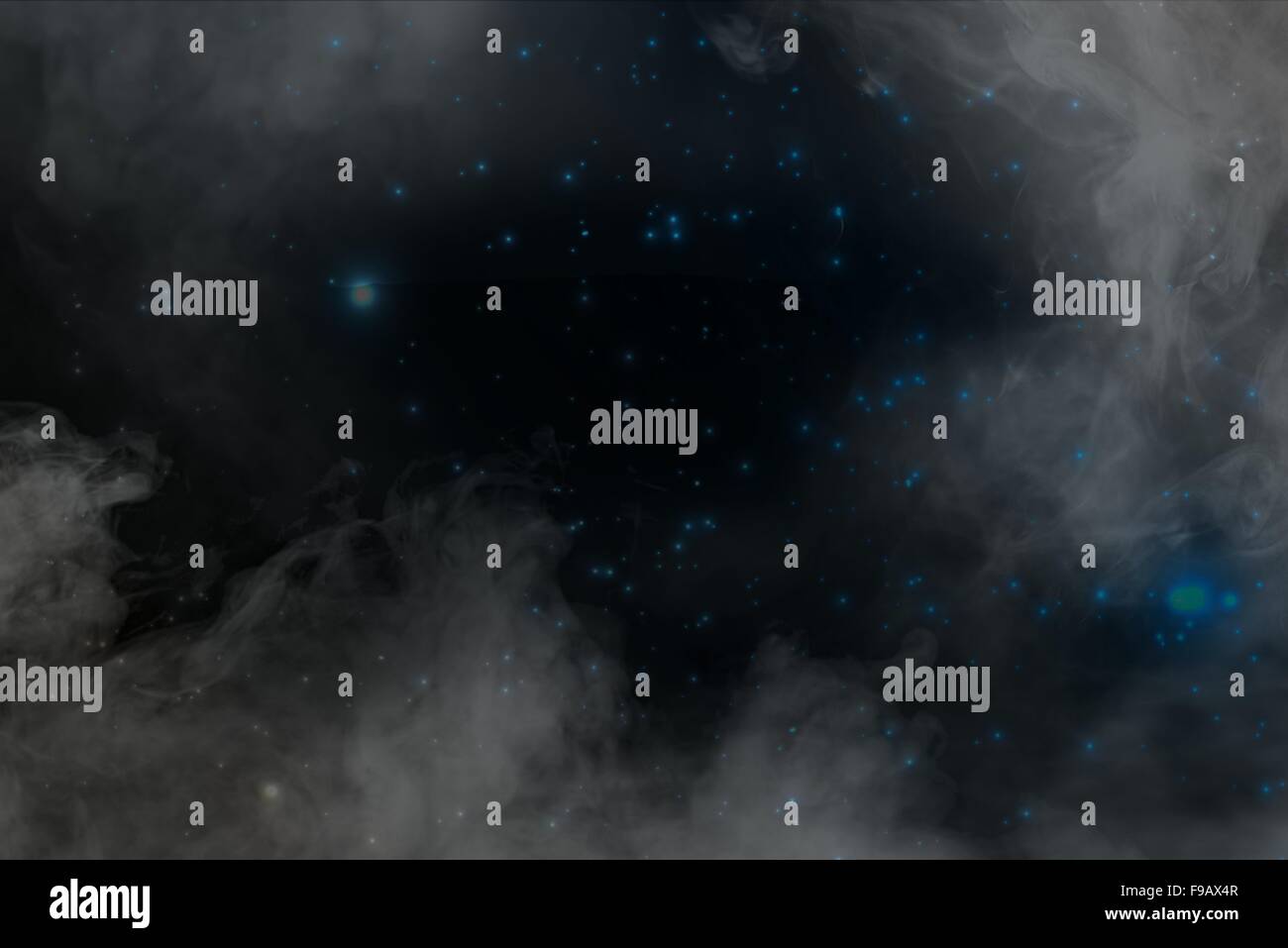 Stelle blu nello spazio (star cluster) Foto Stock
