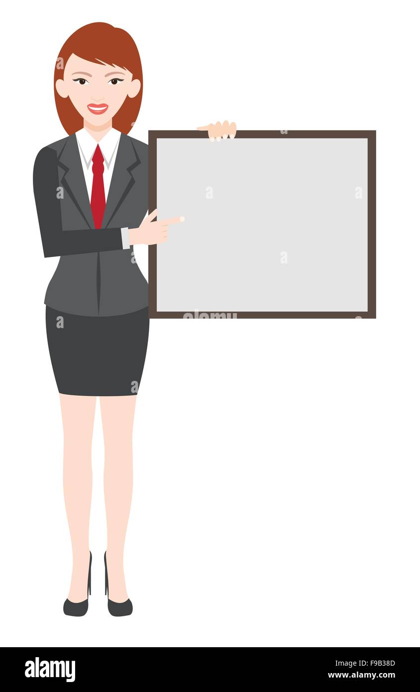 Le donne dimostrano blank board design vettoriali Illustrazione Vettoriale