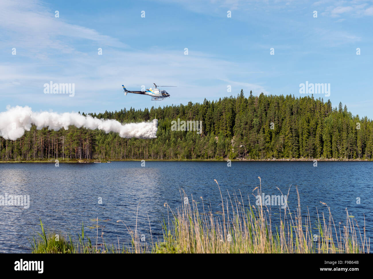 Un lago di calcinazione Foto Stock