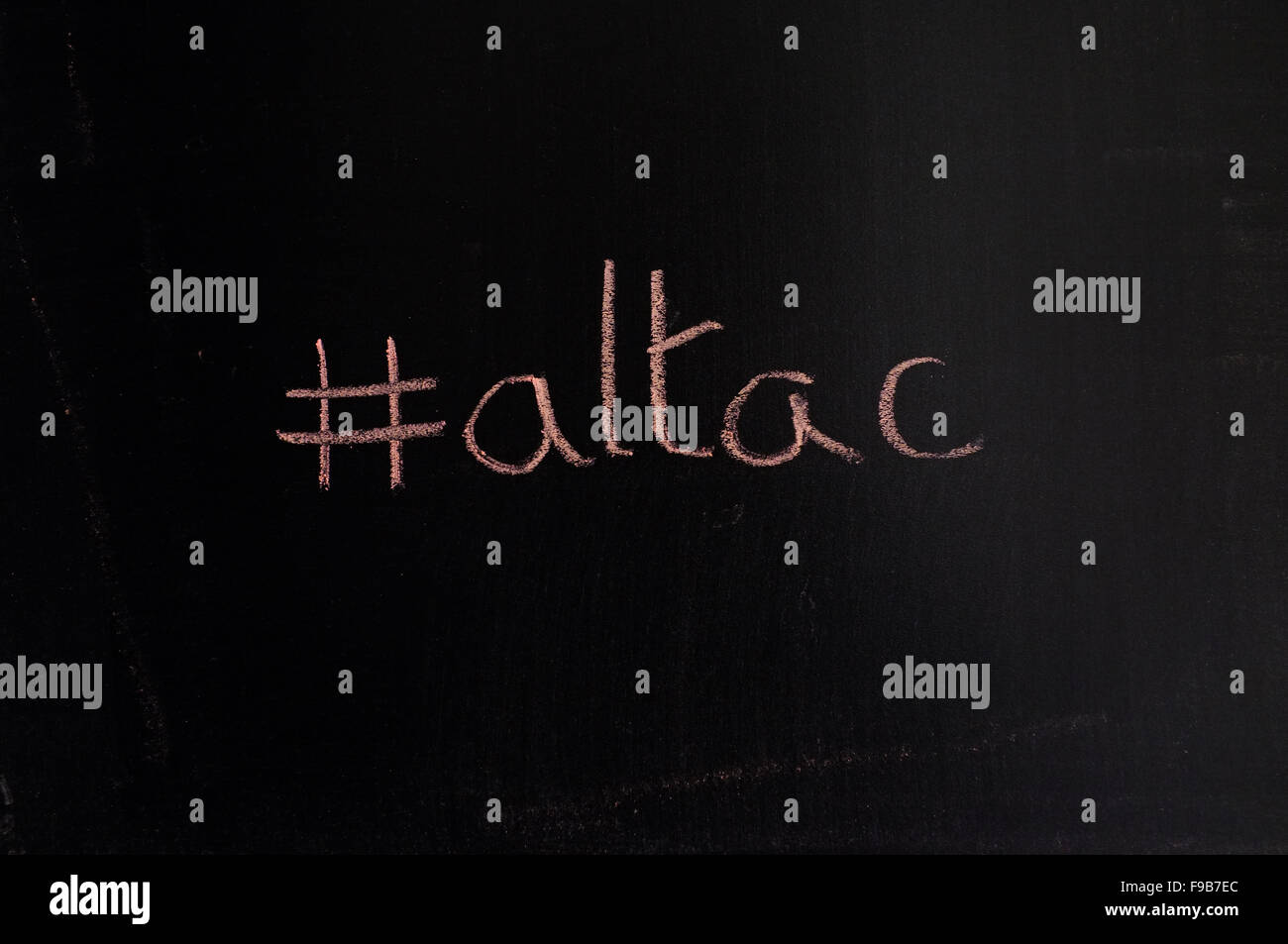 #Altac scritti su una lavagna in gesso. Foto Stock