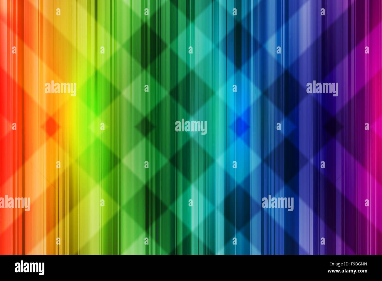 Rainbow background. Luminoso design colorato con pattern di intersecare la luce. Foto Stock
