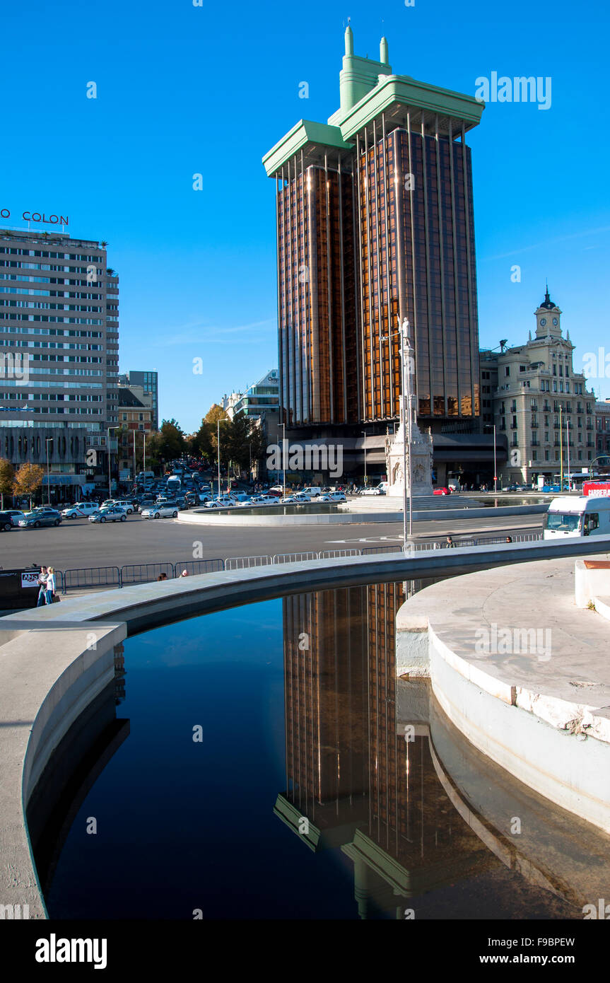 Torres de Colón, Plaza Colón, Madrid, Spagna Foto Stock