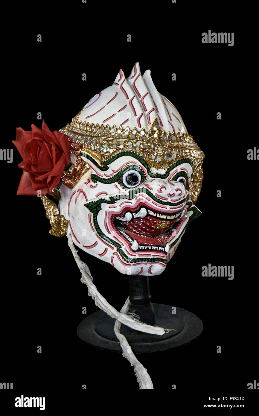 Khon maschera utilizzata nel tradizionale Thai performance di danza. Thailandia SUDEST ASIATICO Foto Stock