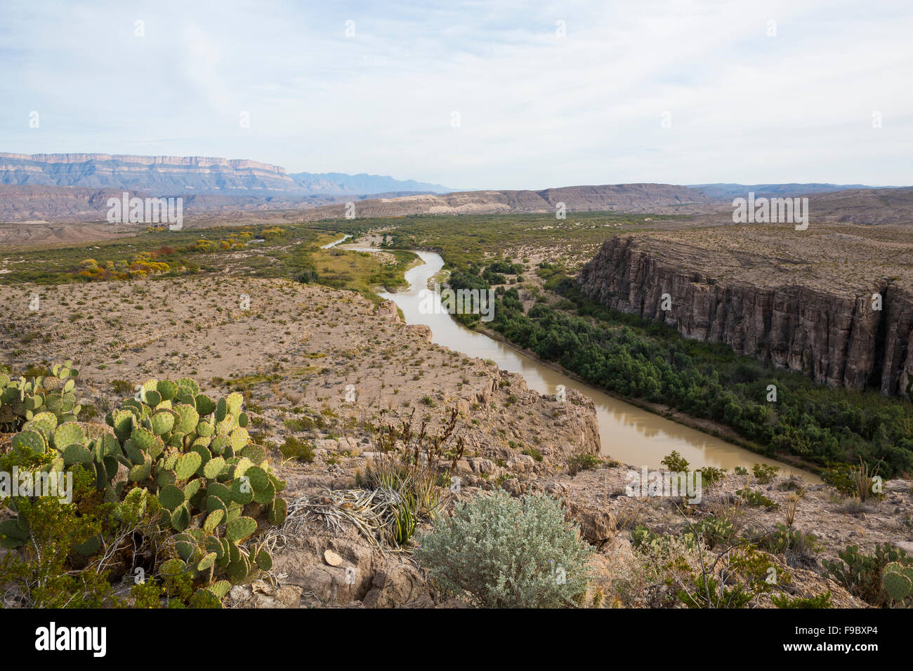 Le sorgenti calde Trail a Rio Grande villaggio, parco nazionale di Big Bend, Texas Foto Stock