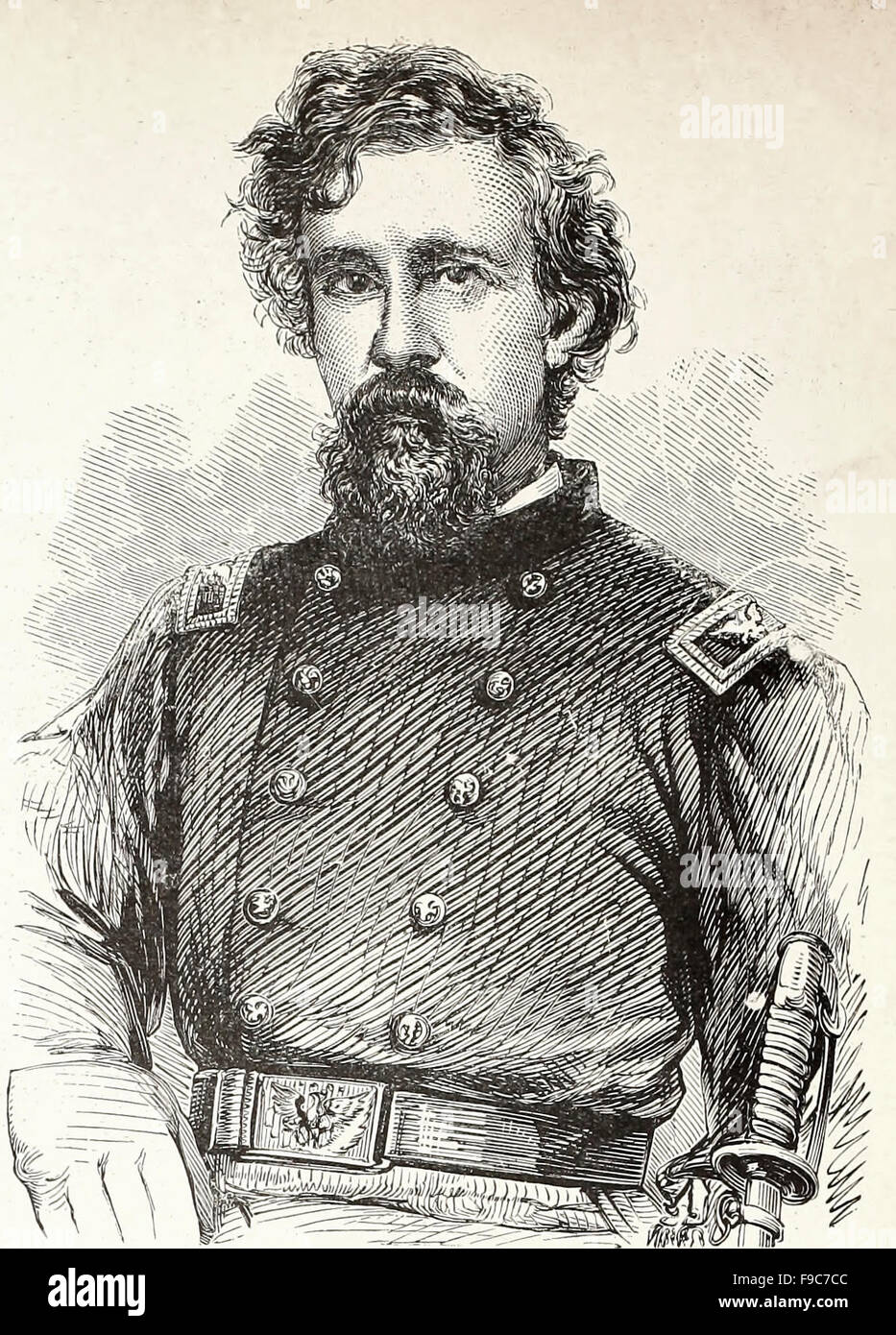 Generale George F Shepley - George Foster Shepley (1 gennaio 1819 - 20 luglio 1878) è stato un generale dell'esercito dell'Unione durante la Guerra Civile Americana. Egli era stato nominato militare e diciottesimo Governatore della Louisiana dal generale Benjamin Butler nel giugno 1862. Successivamente ha servito come un Stati Uniti giudice federale. Foto Stock