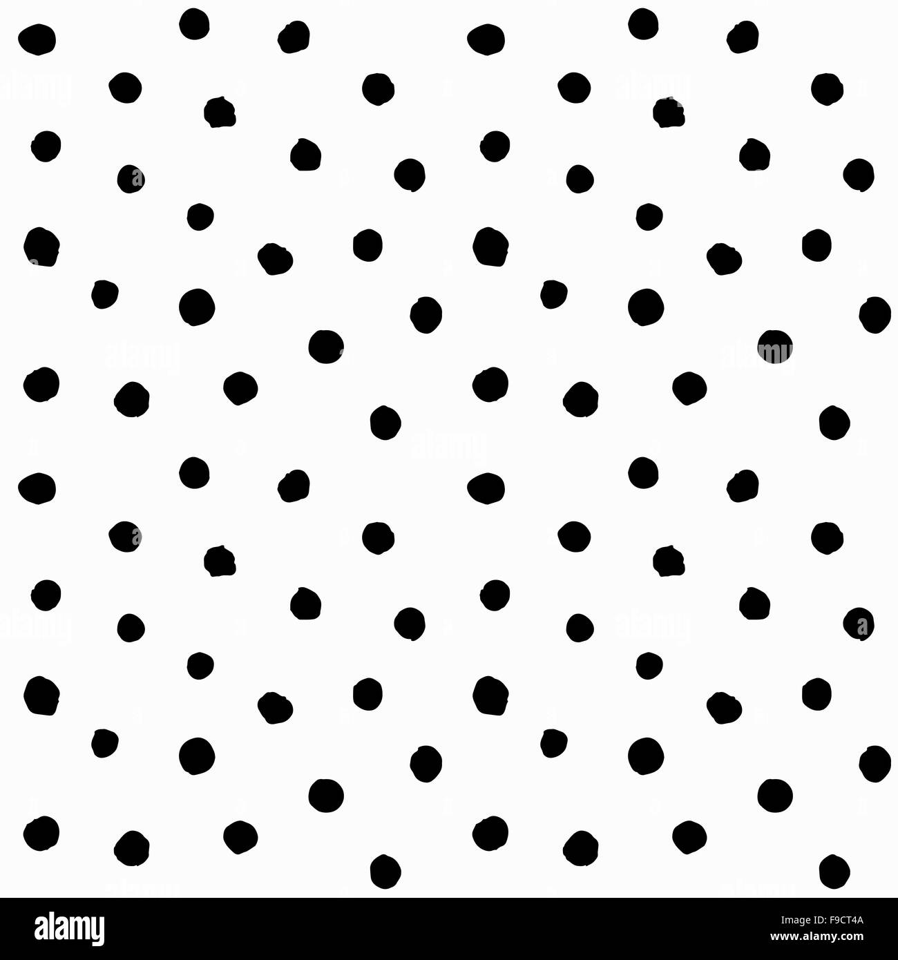 Disegnata a mano piccole Polka Dots Illustrazione Vettoriale