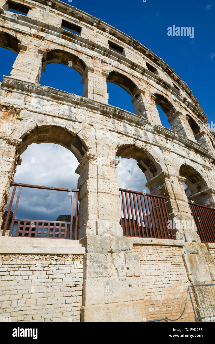 Antico anfiteatro Pola Croazia Adriatis Costa Europa Foto Stock