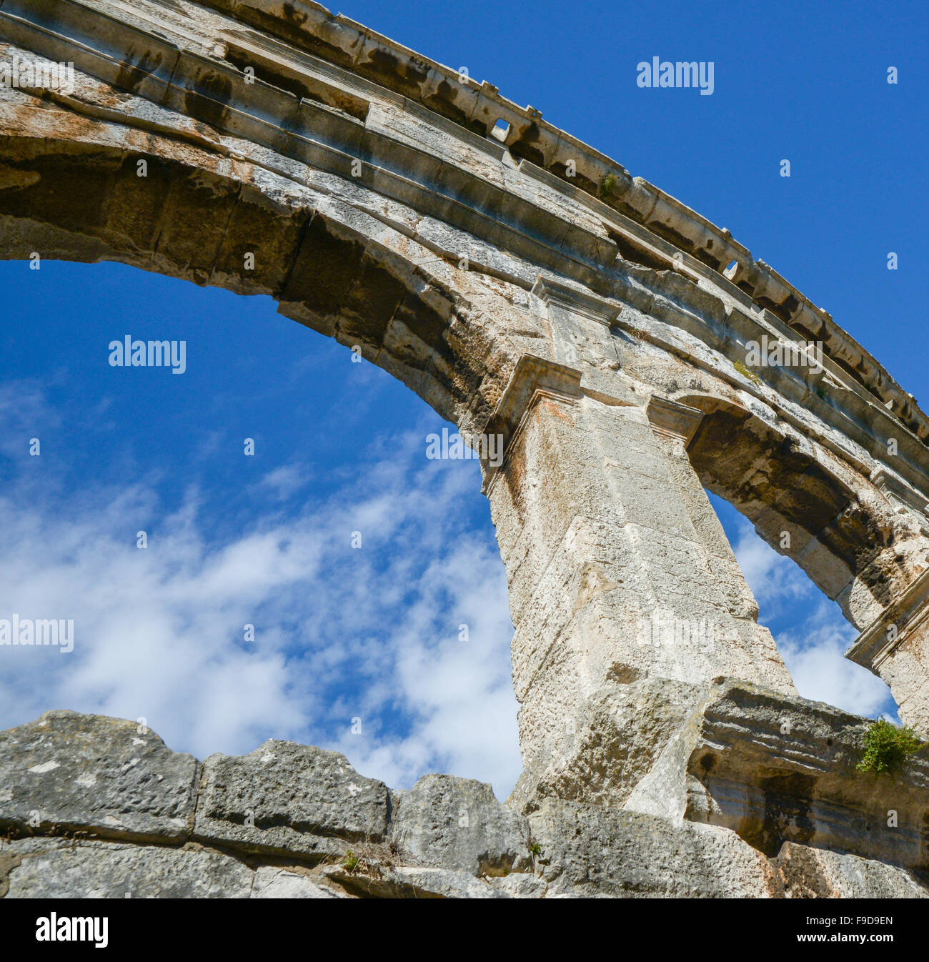 Antico anfiteatro Pola Croazia Adriatis Costa Europa Foto Stock