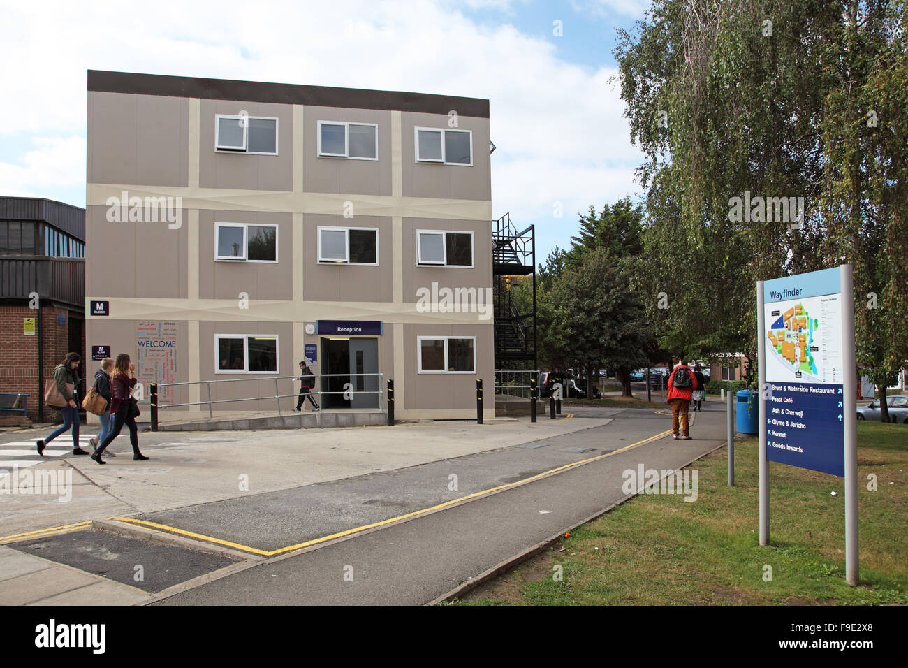 Un nuovo, tre piani e modulare il blocco di insegnamento presso il Campus Oxpens all'Università di Oxford Foto Stock