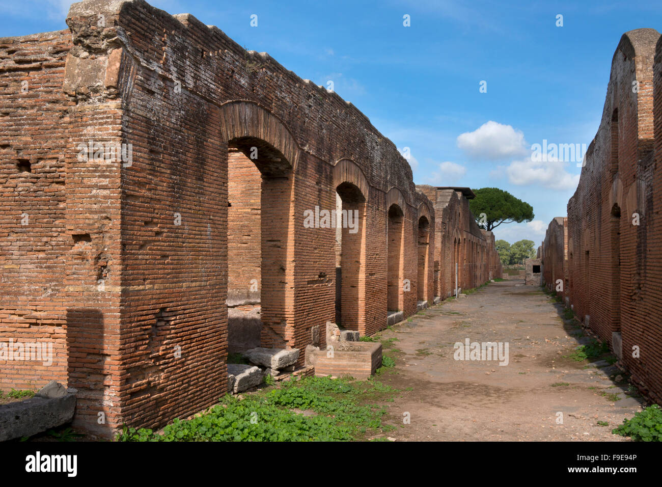Antico porto romano di Ostia (Roma, Italia, Europa Foto Stock
