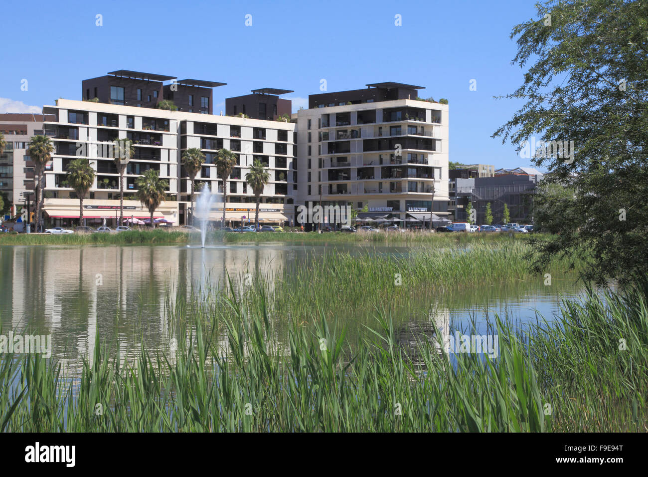 France, Languedoc-Roussillon, Montpellier, Bassin Jacques Coeur, architettura moderna, Foto Stock