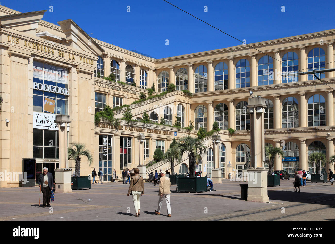 France, Languedoc-Roussillon, Montpellier Antigone, neo-classico trimestre, Foto Stock